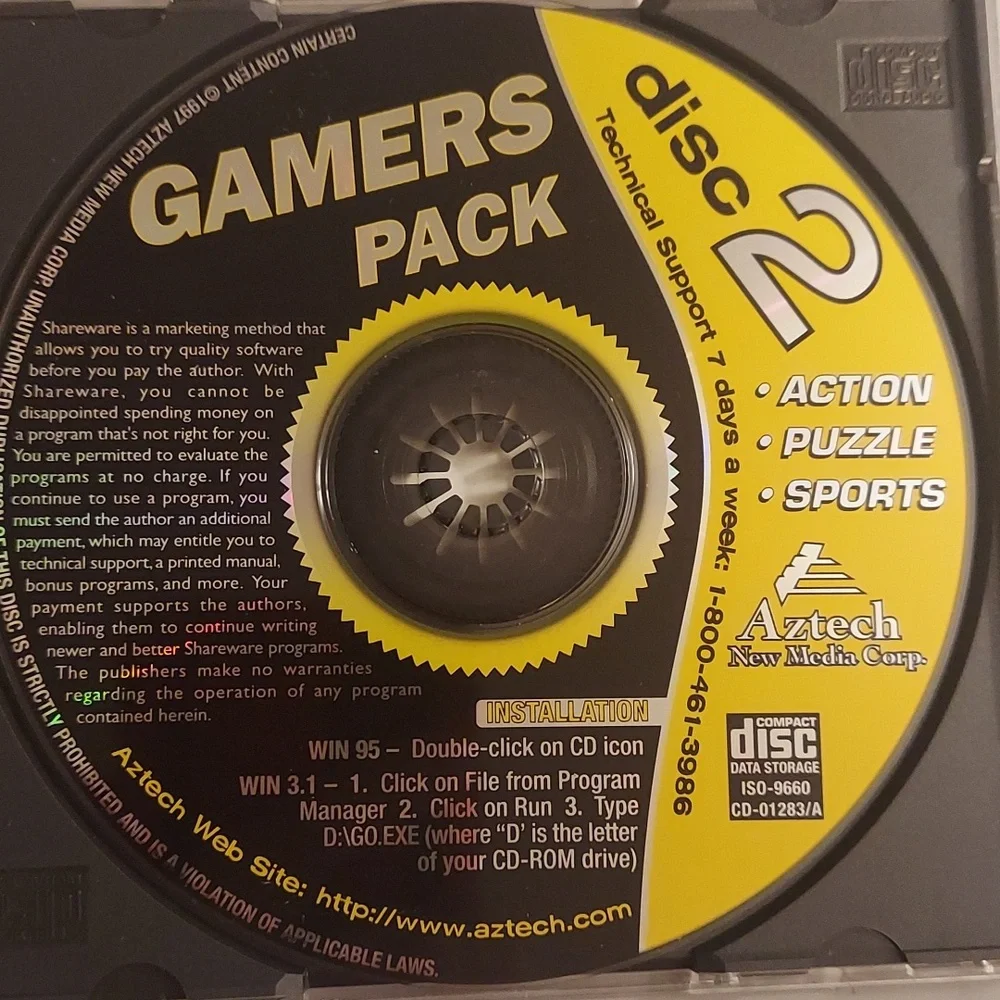 ❤️ Gamers Pack Disks 1-3 - Over 600 Games